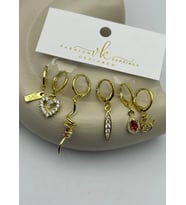 Vip 6'lı Gold Küpe - 25-vip163