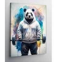 Kanvas Tablo Halterci Panda