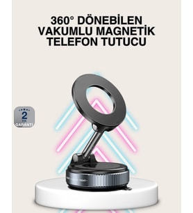 Güçlü Mıknatıslı Vakumlu Araç Telefon Tutucu Alüminyum Gövde