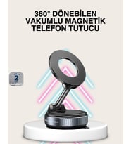 Güçlü Mıknatıslı Vakumlu Araç Telefon Tutucu Alüminyum Gövde
