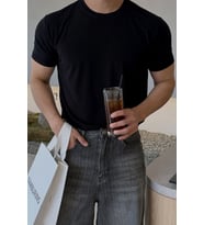 Erkek Slim Fit Dar Kesim %100 Pamuklu Basic Örme T-shirt