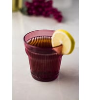 Akrilik Mürdüm 6'lı Kısa Bardak & Su Meşrubat Kahve Yanı Bardağı 300 ml ( Cam Değildir )