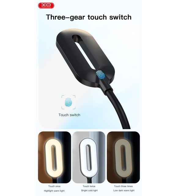 XO-WX032 15W 3in1 Organizerli Masa Lambalı Kablosuz Temassız Hızlı Şarj Cihazı