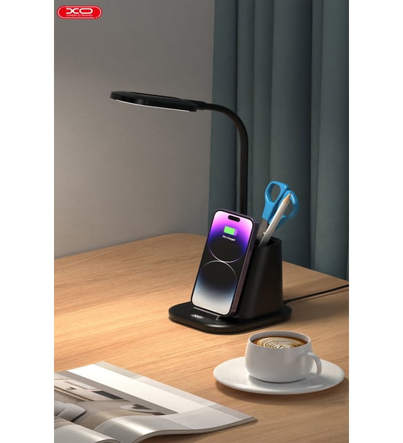 XO-WX032 15W 3in1 Organizerli Masa Lambalı Kablosuz Temassız Hızlı Şarj Cihazı
