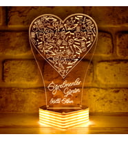 Öğretmenler Günü Hediyesi, Kişiye Özel 3D LED (Beyaz)