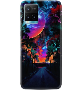 Vivo Y21a Kılıf Resimli Desenli Silikon Platinium Series Mysterious World 1806