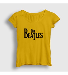Presmono Kadın Sarı Logo The Beatles T-Shirt 114773tt (Sarı)