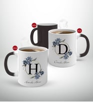 BK Gift Kişiye Özel Baş Harfli İsimli İkili Sihirli Kupa Bardak-1
