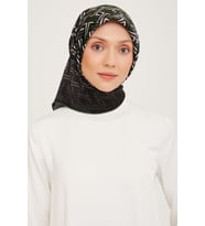 Armine Nostalji Sura İpek 9011-57 Siyah Karışık Desen