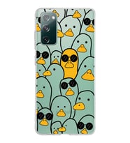 Samsung Galaxy S20 FE Kapak Duck Tasarımlı Şeffaf Silikon Kılıf
