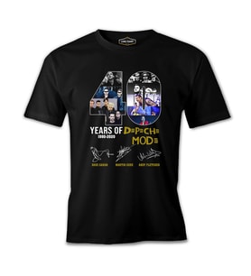 Depeche Mode - 40 Years Siyah Erkek Tshirt
