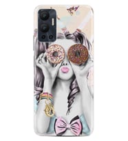 Infınix Hot 12 Kılıf Resimli Desenli Baskılı Silikon Donut Girl 1408