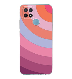 PrintiFy Oppo A15 Uyumlu Kamera Korumalı Renk Cümbüşü F Tasarımlı Şeffaf Silikon Kılıf