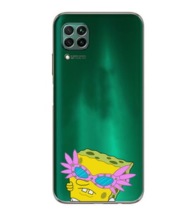 Huawei P40 Lite Uyumlu Baskılı Yumuşak Silikon Şeffaf Telefon Kılıfı