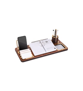 Ahşap Modern Masa İsimlik Ofis Dekoru (Eflatun)