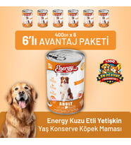 Kuzu Etli Yetişkin Yaş Köpek Maması 400 g - 6 Adet
