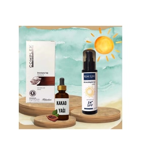 Bronzlaşma Yağı + Kakao Yağı + 24 spf Bronzlaştırıcı set