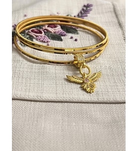 Melek Model Charm 3 Adet Ajda 925 Ayar Gümüş Ajda Bilezik