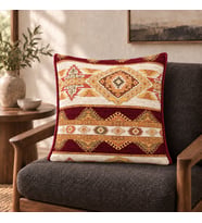 BK Gift El Yapımı Otantik Türk Kilim Kırlent Yastık 43x45 cm -4 Bohem Etnik Dekoratif Koltuk Yastığı