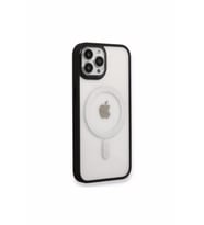 İphone 11 ile Uyumlu Kamera Korumasız Kenarları Renkli Şeffaf MAGSAFE Özellikli Kılıf