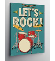 Kanvas Tablo "Let’s Rock!" ve Davul Seti
