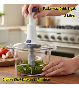 Technow Vip Ahmet  VP-911 2 Litre Chef Basmalı El Rondosu