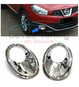 Nissan Qashqai Sis Farı Çerçevesi Kromu Nikelajı 2010-2013