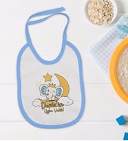 BK Kids Kişiye Özel Mavi Bebek Mama Önlüğü - Model 131