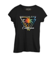 California Beach Siyah Kadın Tshirt