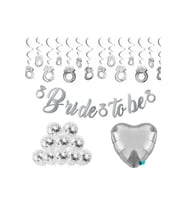 Gümüş Renk Bride To Be Kaligrafi Yazılı Set