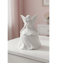 MYCRAFT3D Peri Figürlü Takı Kutusu Dekoratif Mücevher Organizer Kapaklı Masaüstü Aksesuar
