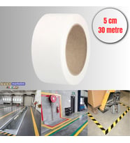 Pvc Yer İşaretleme Bandı 5cmx30m Zemin Bandı Beyaz