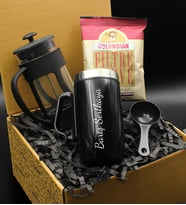 Kişiye Özel Çelik Bardak Termos & French Press & Columbian Filtre Kahve Hediye Seti
