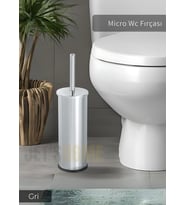 Paslanmaz Tuvalet Fırçası Mikro Wc Klozet Fırçası Krom