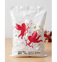 Omeyva El Geçme Baskılı Blok Poşet Torba - No : 3 - 30x50 Cm. - Beyaz - 100 Adetlik 1 Paket
