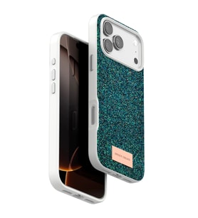 Onegif Apple İphone 17 Pro Max Bright Simli Kapak - Koyu Yeşil