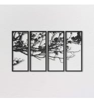 Doğanın Yükselişi Lazer Kesim Metal Duvar Tablo 60x100 Cm
