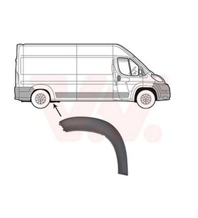 2014-2020 Peugeot Boxer Arka Çamurluk Ağzı Plastiği Sağ Dodik Oem No: 8547.X7
