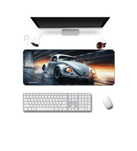 SonicTouch Klavye Mousepad 40x90cm Dikişsiz Pürüzsüz Su Geçirmez Kaymaz Taban Gri Vosvos