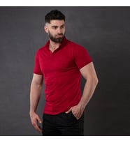 SAN&FA POLO YAKA SLİMFİT ERKEK T-SHİRT (Kırmızı)