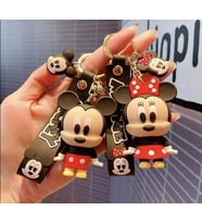 2 Adet Sevimli Minnie Ve Mickey Mouse Çift Anahtarlık Ve Çanta Aksesuarı