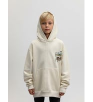 Erkek Çocuk Triko Detaylı Sırt Baskılı Tasarım Sweatshirt