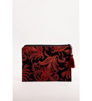 Portföy El Çantası 32x24 cm – Desenli Fermuarlı Astarlı Clutch Çanta