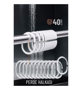 ModaCar Banyo Perde Halkaları 40 ADET