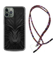 Apple iPhone 11 12 13 14 Pro Max Kılıf Boyun Asklı Rasta Silikon Black Fox 1325
