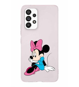 Samsung Galaxy A33  Kapak Minnie Mouse Tasarımlı Şeffaf Silikon Kılıf