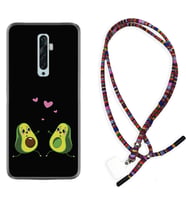 Oppo Reno 2Z 4 Lite 4 Pro 5 6 7 A31 Kılıf Boyun Asklı Rasta Silikon Aşık Avokadolar 1642