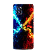 Infinix Note 10 Pro Kılıf Silikon Desen Özel Seri Red Blue Leon 1714