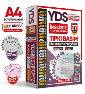 2025 YDS İngilizce ÖSYM Tıpkı Basım Çıkmış Soru Deneme Paketi 27li Dijital Çözümlü Fasikül SETİ