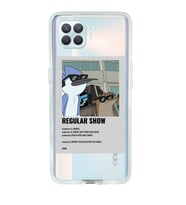 Oppo Reno 4 Lite Uyumlu Regular Show Mordecai ve Rigby Desenli Şeffaf Telefon Kılıfı